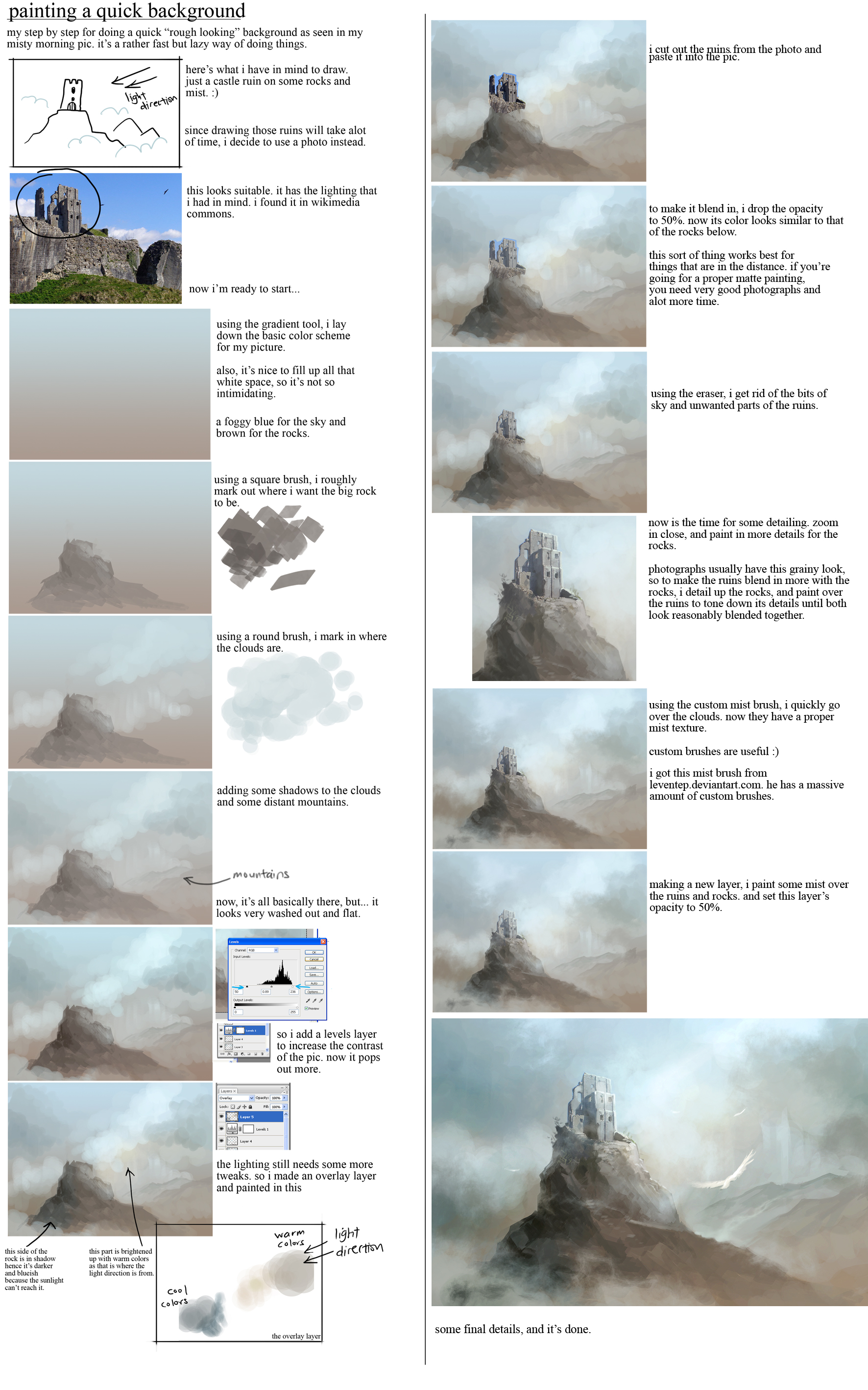 10 tutoriels pour le matte painting sur Photoshop Tutoriel matte painting